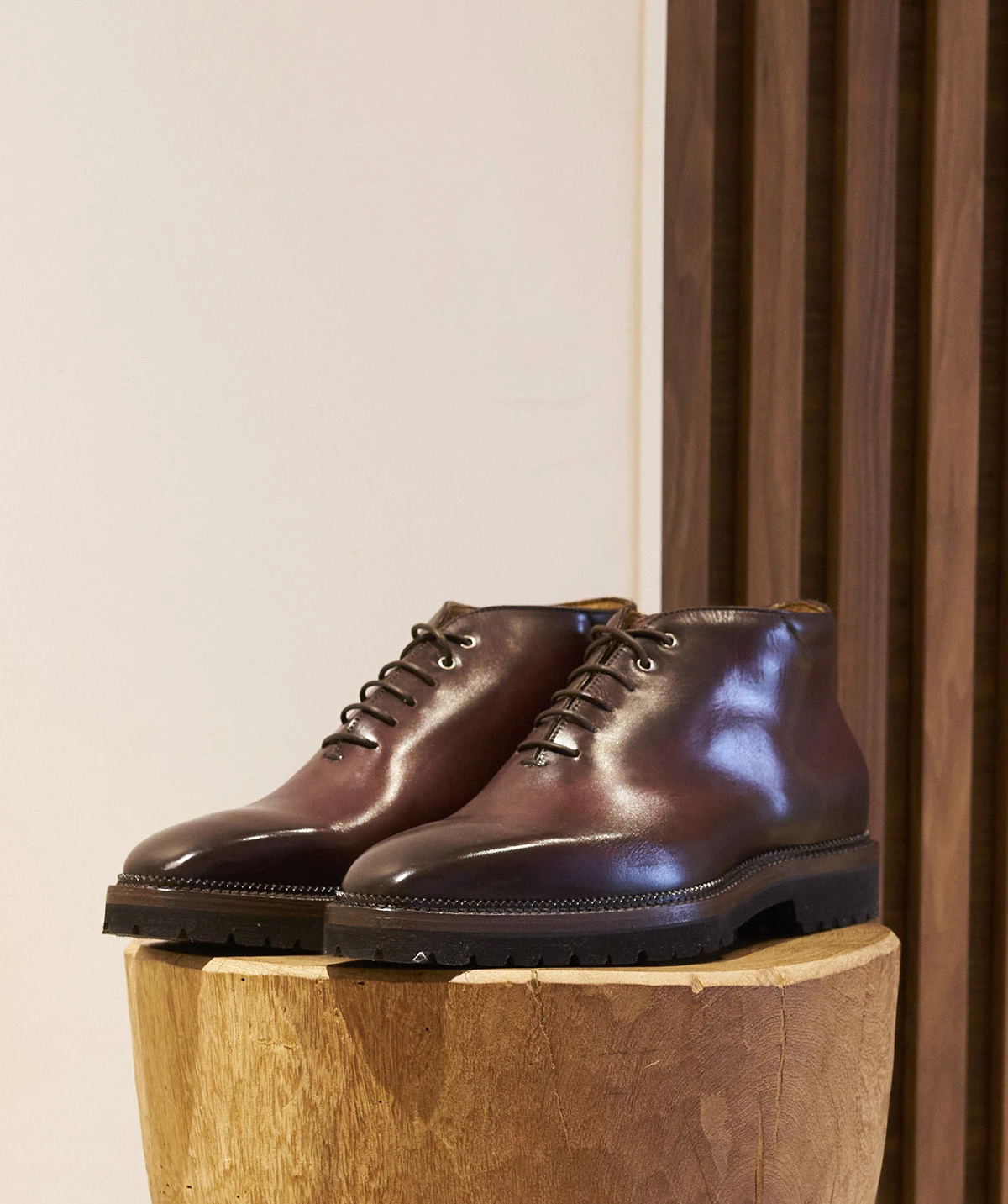 Bottines EMILIO Bordeaux Patiné – Image 2