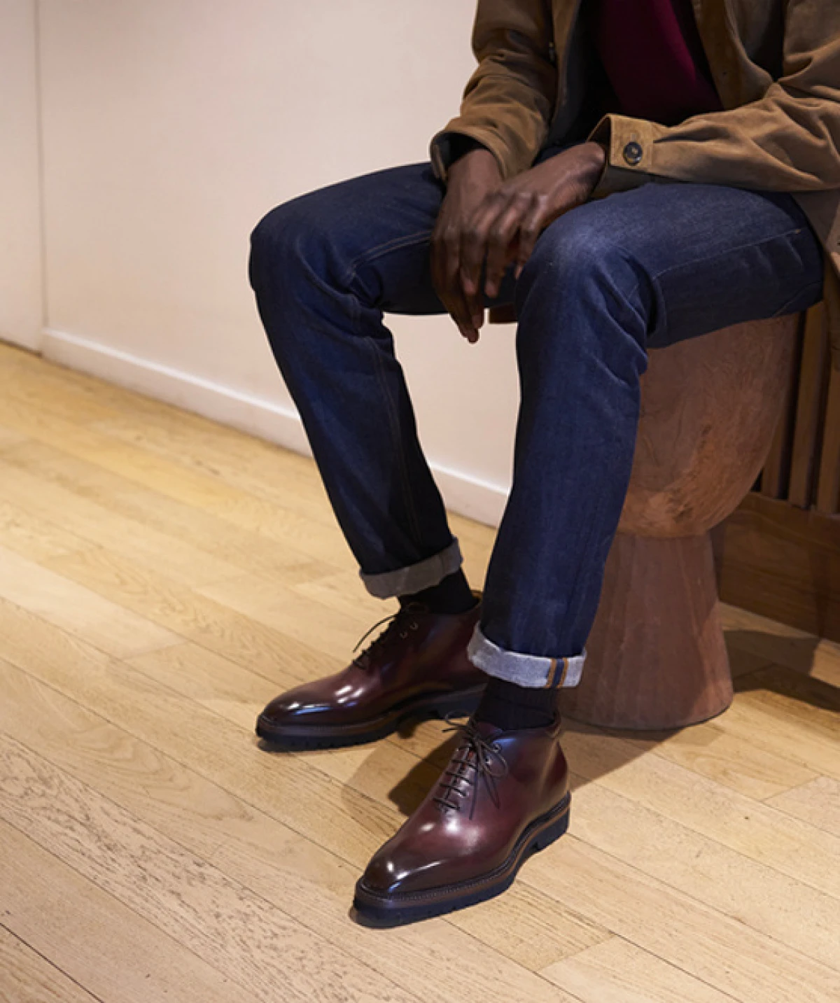 Bottines EMILIO Bordeaux Patiné – Image 3