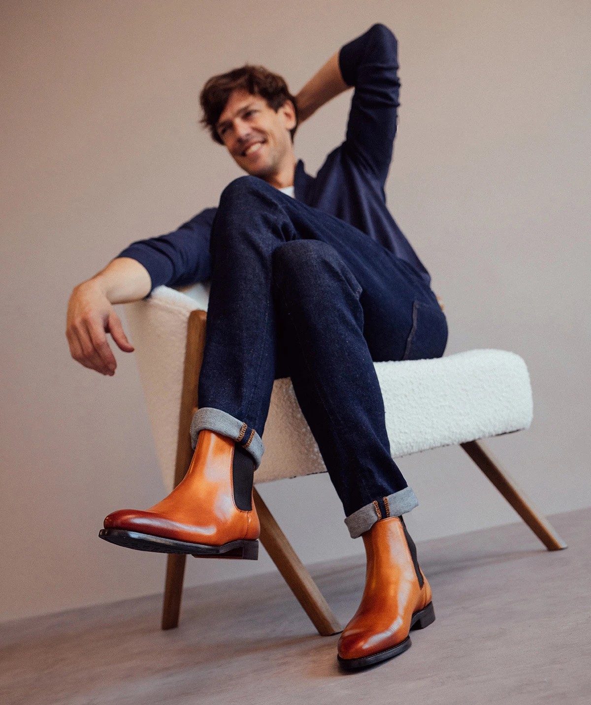 Bottines CHELSEA Marron Patiné – Image 2