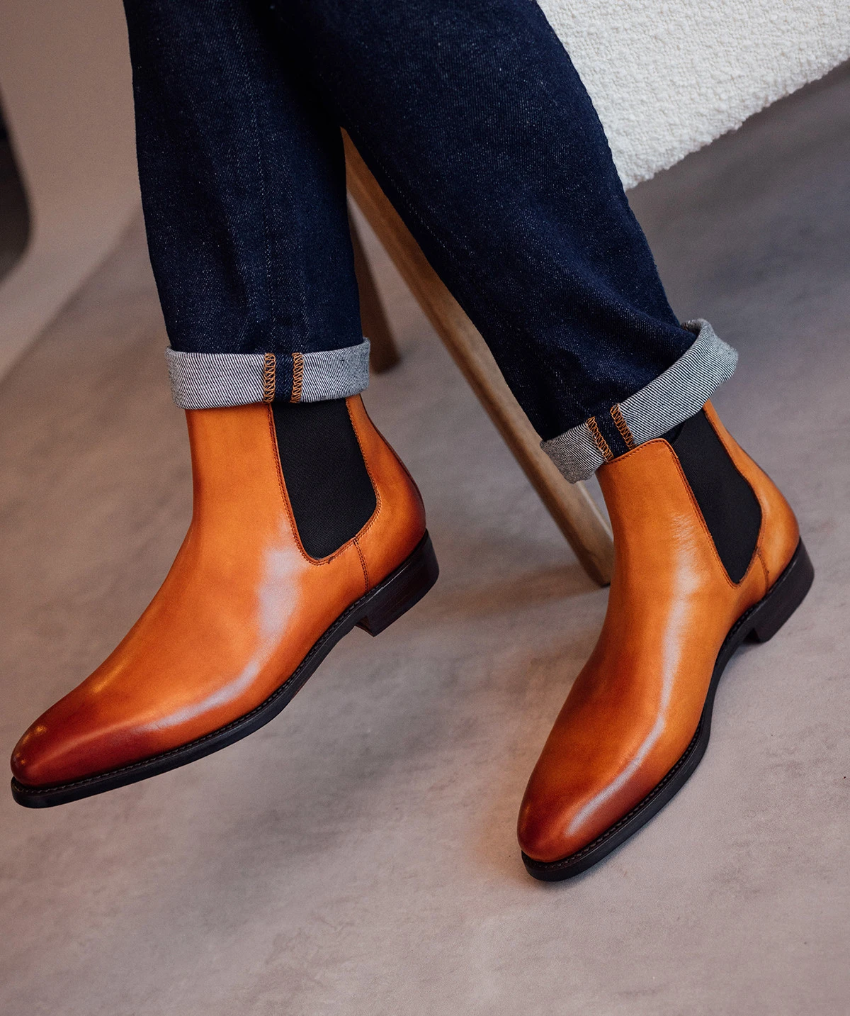 Bottines CHELSEA Marron Patiné – Image 7