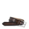Ceinture Cuir Marron Patiné