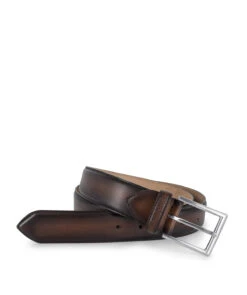 Ceinture Cuir Marron Patiné (nouveau Modèle)