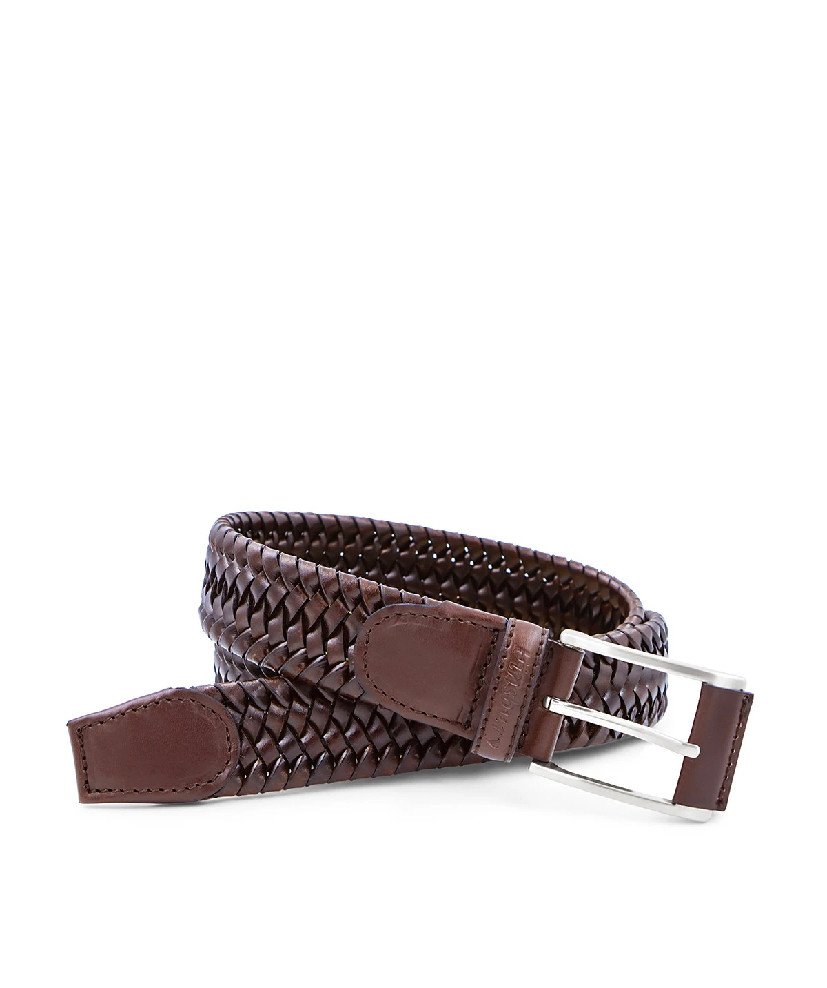 Ceinture En Cuir Torsadé Marron