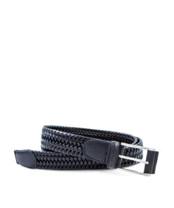 Ceinture En Cuir Torsadé Noir