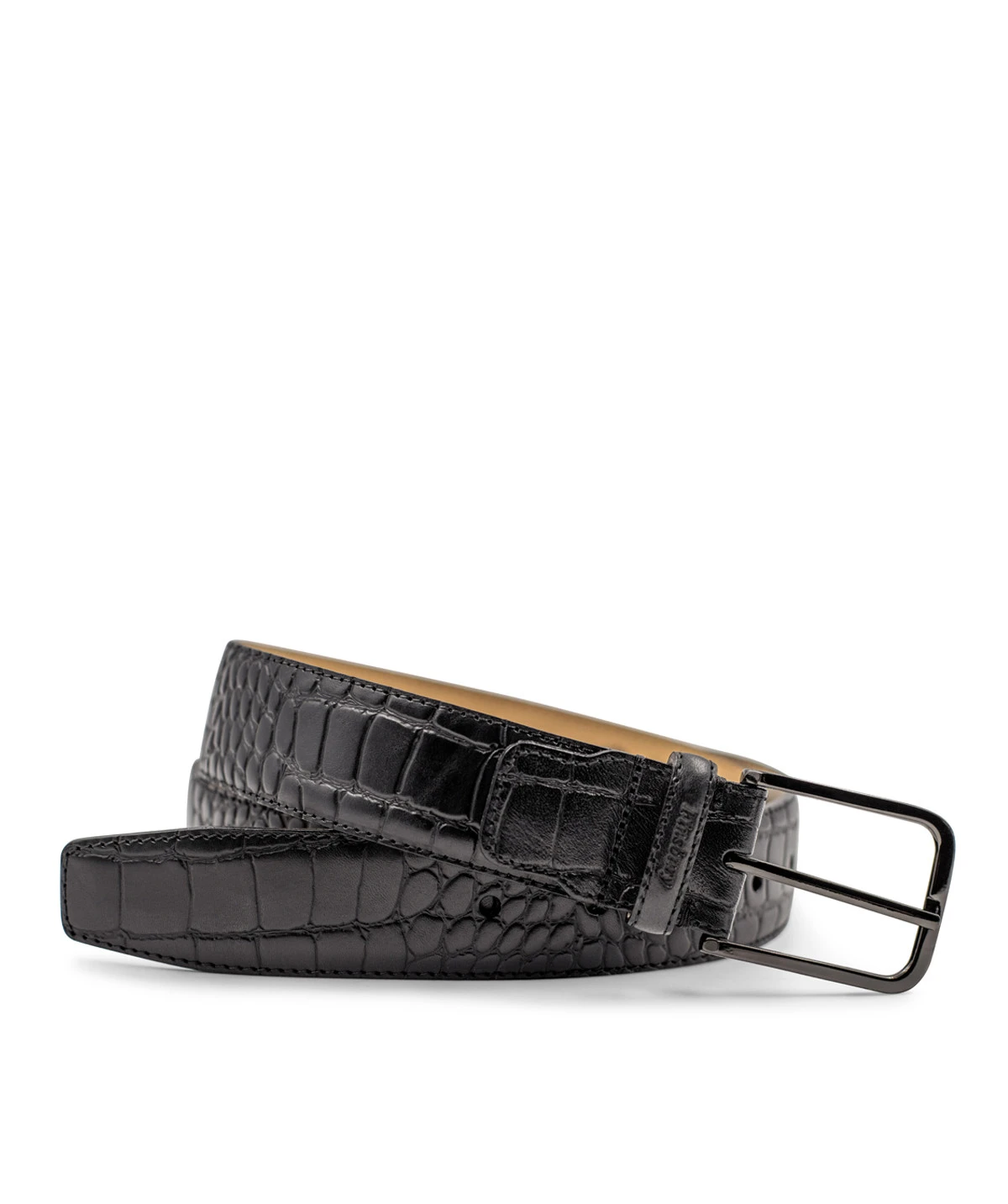 Ceinture Embossé Croco Noir