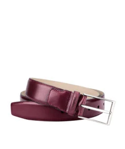 Ceinture Cuir Bordeaux