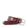 Ceinture Cuir Bordeaux Patiné