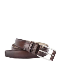 Ceinture Cuir Patiné Marron Sombre