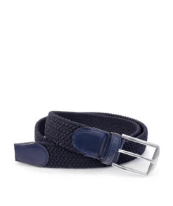 Ceinture Tressée Bleu Marine