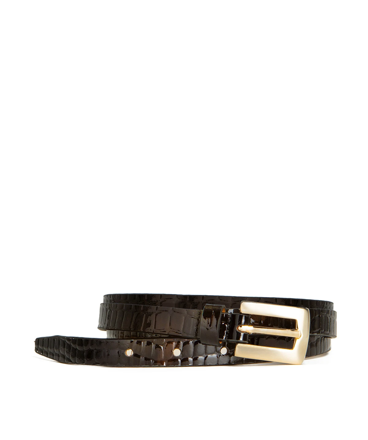 Ceinture MILAN CROCO BRUN