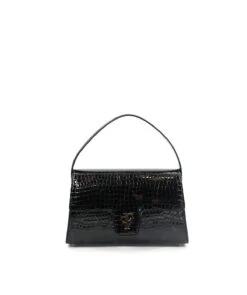 LE SAC FF23 CUIR FAÇON CROCO BRUN