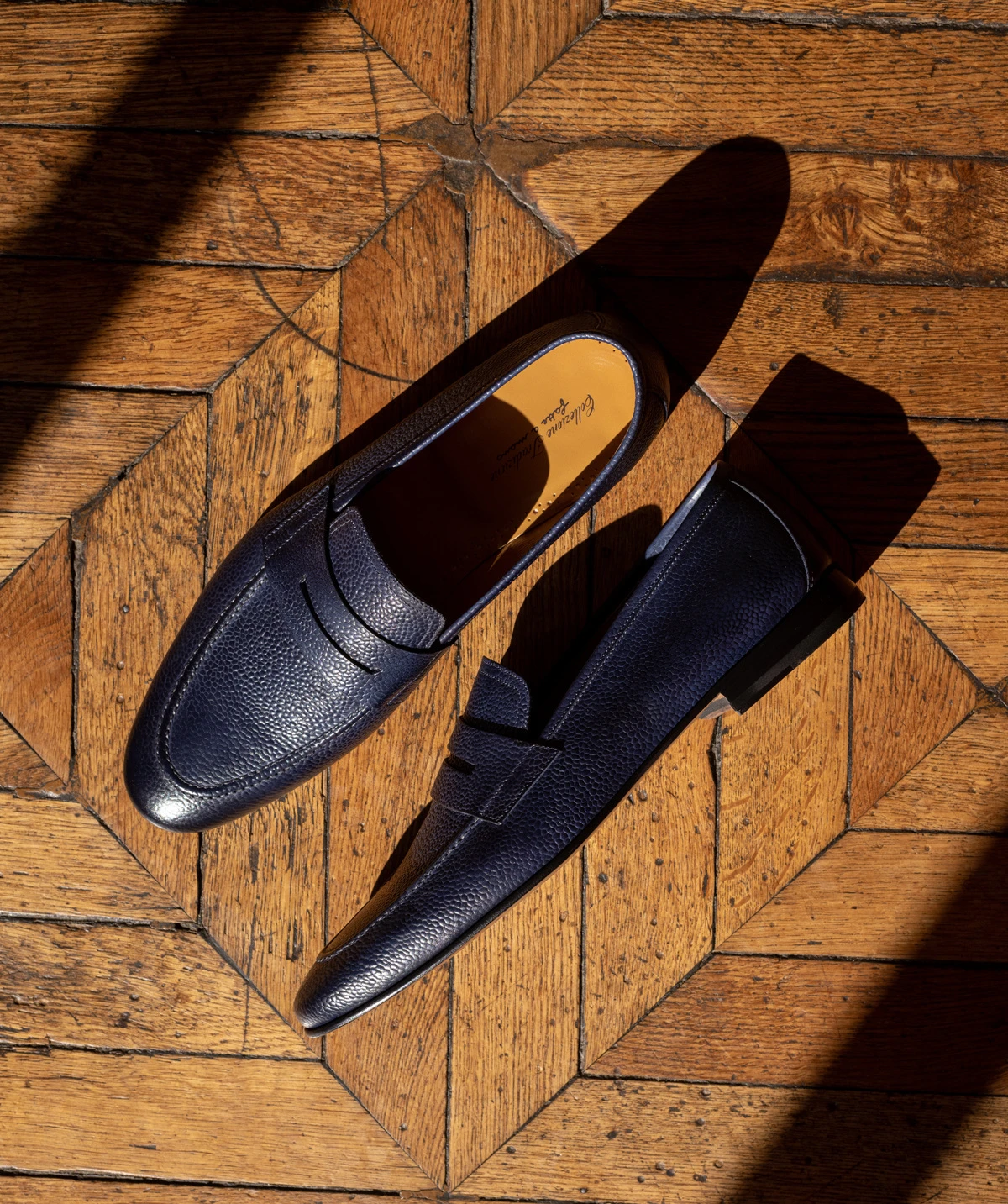 Mocassin MARKOS Grainé Bleu Patiné – Image 7