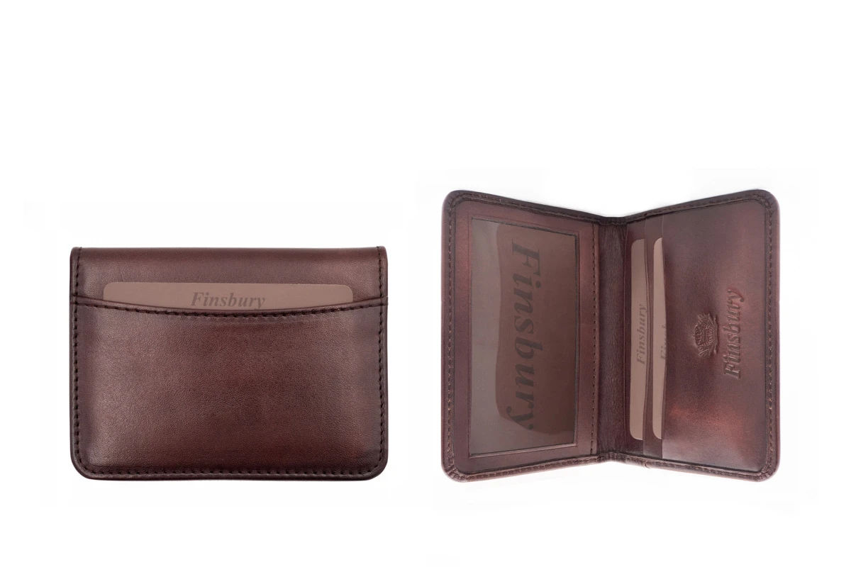 Porte-cartes à Deux Volets Marron Patiné – Image 3