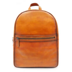 Sac à Dos En Cuir Patiné Gold