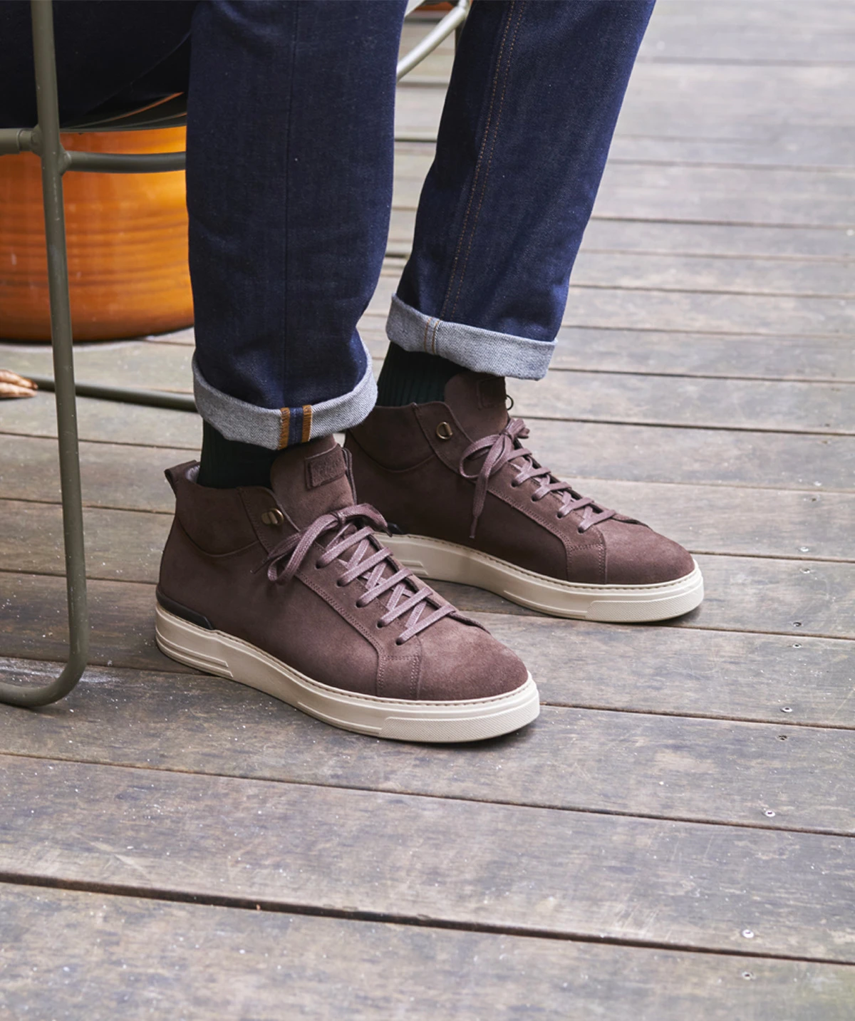 Sneakers Montante RIVA Daim Marron – Image 2